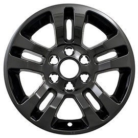 MotorUp America Set of 4 18 inch Gloss Black Wheel Skins Covers Compatible with 15-20 Tahoe SSV PPV LS LT LTZ, 15-20 Suburban LS LT LTZ, 14-18 Silverado 1500 LT LTZ, 19 Silverado 1500 LD LT Impostors