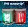 Boat 12V/24V Navigation Signal Light, IP66 Waterproof LED Indicator Red