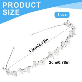 ZORVUJI Elegant Hair Jewellery Silver Tiara Headband – Bridal Headband, Dirndl Hair Accessories, Communion Headpiece, Wedding Accessories for Women and Girls