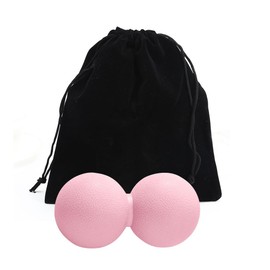 Xensamy Double Lacrosse Massage Balls-Peanut Massage Balls and Fascia Ball for Relieve Muscle Fascia Fatigue, Relax Muscles Massage Ball for Foot and Back (Pink)