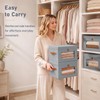 DIMJ Storage Bins with Lids - 6 Pack Front Opening