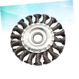 GLEAVI 16hole Wire Wheel Brush Diameter Steel Wire Wheel for Rust Removal Polishing and Surface Cleaning