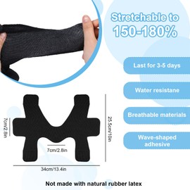 Kinesiology Tape for Ankle Tape Precut,10 Count Kinesiology Athletic Tape for Ankle Ligament Support, Breathable & Waterproof, Elastic Original Cotton Athletic Tape,Prevent Ankle Sprain