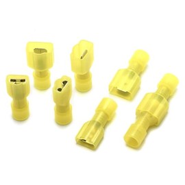 HJTOOK 30 Sets A.W.G. 12-10 24A Fully Insulated Wire Connector Quick Disconnects Electrical Wiring Female and Male Spade Nylon Wire Crimp Terminal