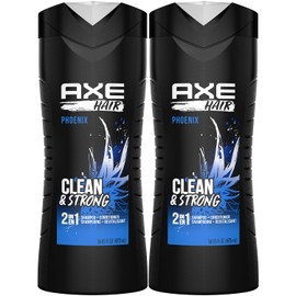 AXE Phoenix Men's 2-in-1 Shampoo & Conditioner 2-Pack, Crushed Mint & Rosemary Scent, 16 Fl Oz Ea