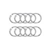 Set of 10 Stainless Steel Rings Card Ring Key Holder