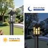 Diyel Solar Outdoor Post Light Fixture, Dusk to Dawn Exterior