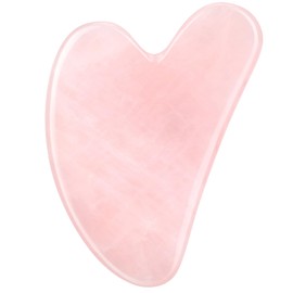 Gua Sha Facial Tools Guasha Tool Gua Sha Jade Stone for Face Skincare Facial Body Tensions Reduce Puffiness Festive (Pink)