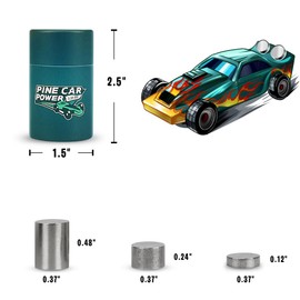Pinewood Derby Weights, 3.25oz Tungsten Weights Kits, 3 Sizes of Incremental Cylinders for Pinewood Car