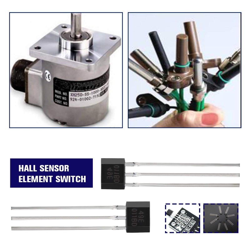 EMSea 20Pcs 49E TO-92 Linear Hall Effect Sensors 3 Pins