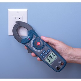 REED Instruments R5040 True RMS AC/DC Clamp Meter with Temperature and Non-Contact Voltage Detector, 1000A