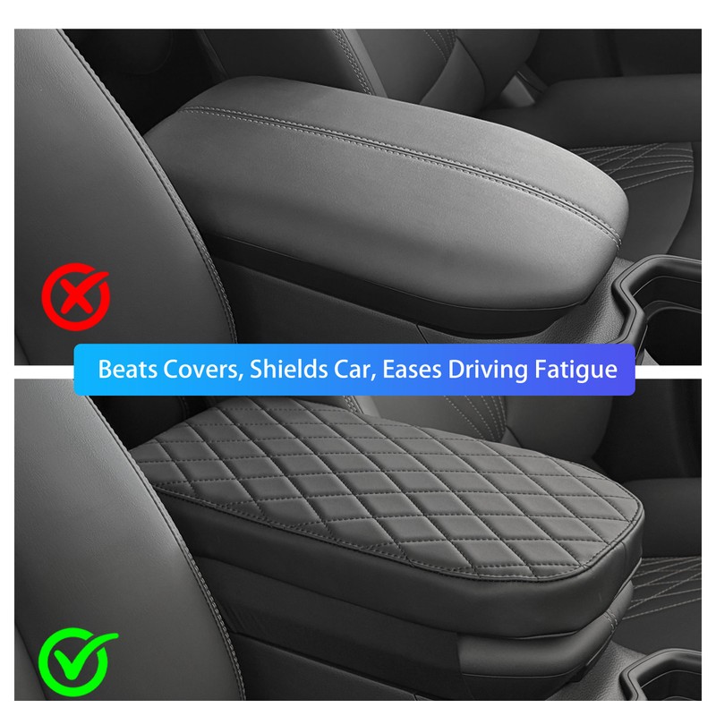 POKSRI RAV4 Center Console Armrest Cover Fit 2025 2024 2023