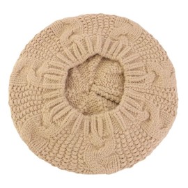 Soft Knit Solid Beanie, Chic and Lightweight Crochet Knitted Style Beanie Hat for Women Slouchy Hat Knitted Beret Versatile Clothing hat (AU, Alpha, One Size, Camel)