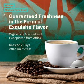 Horn of Africa Signature Reserve Espresso Blend - Medium Dark Roast Coffee Beans, Freshly Roasted To Order Ground Coffee, Specialty Grade, Fair Trade and Non-GMO African Espresso Beans - 12 oz