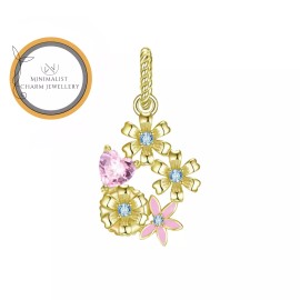 Minimalist Charm Jewelry October Calendula Flowers Birthstone Charm, October Charm, Gift For Women