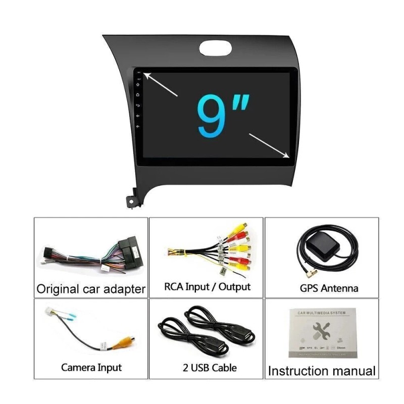 Unbranded CarPlay Radio Stereo GPS Android 13 For Kia Forte