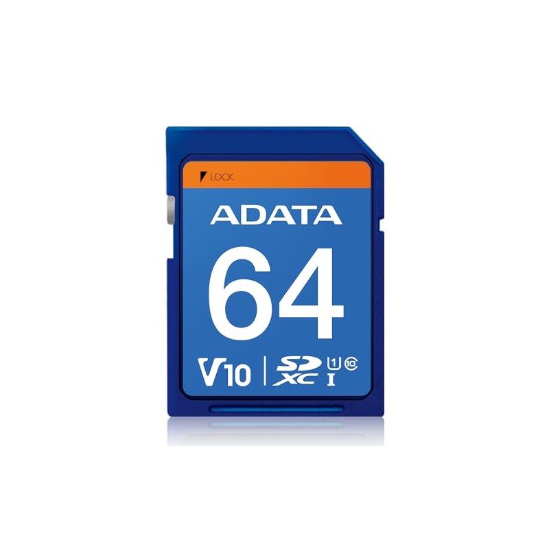 ADATA 64GB UHS-I CLASS10 SD Card 100/25 MB/s ASDX64GUICL10-R-I