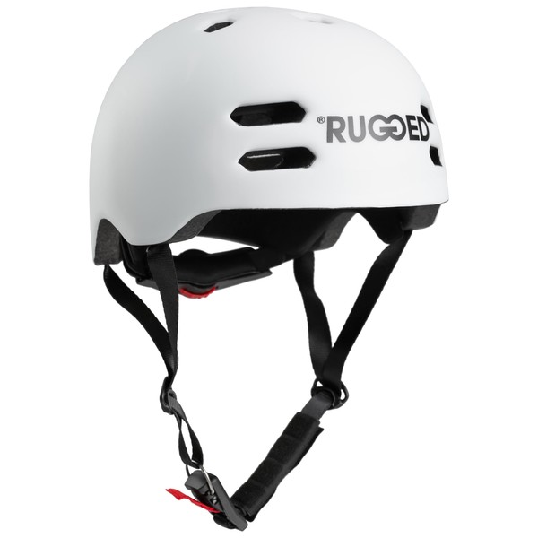 Rugged Lightweight Inmold Helmet, Size Adjustable, Magnetic Closure, Ventilated for