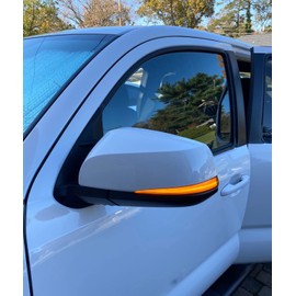 HIGH FLYING Car Accessories LED Side Mirrors, Sequential Dynamic Turn Signal Lights Indicator, Pair for Toyota Tacoma 2016-2023, RAV4 2019-2025, Highlander 2020-2025, Set of 2, Smoked Black