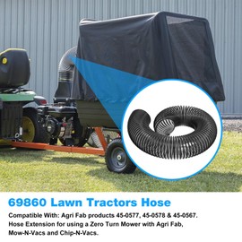 69860 Lawn Vacuum Hose Replacemen Agri Fab 41882 Mow-N-Vacs and Chip-N-Vacs Riding Mower Flex Hose 45-0577, 45-0578,45-0567 - 84"L (Maximum elongation) x 6"W