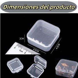 Lovgrin Caja Pequeña de Plástico Transparente de 12 Unidades con Tapa con Bisagras para Organizar Pequeños Artículos, Manualidades y Abalorio