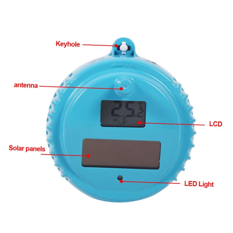 SUPVOX Digital Floating Pool Thermometer Wireless Spa Thermometer Temperature Monitor