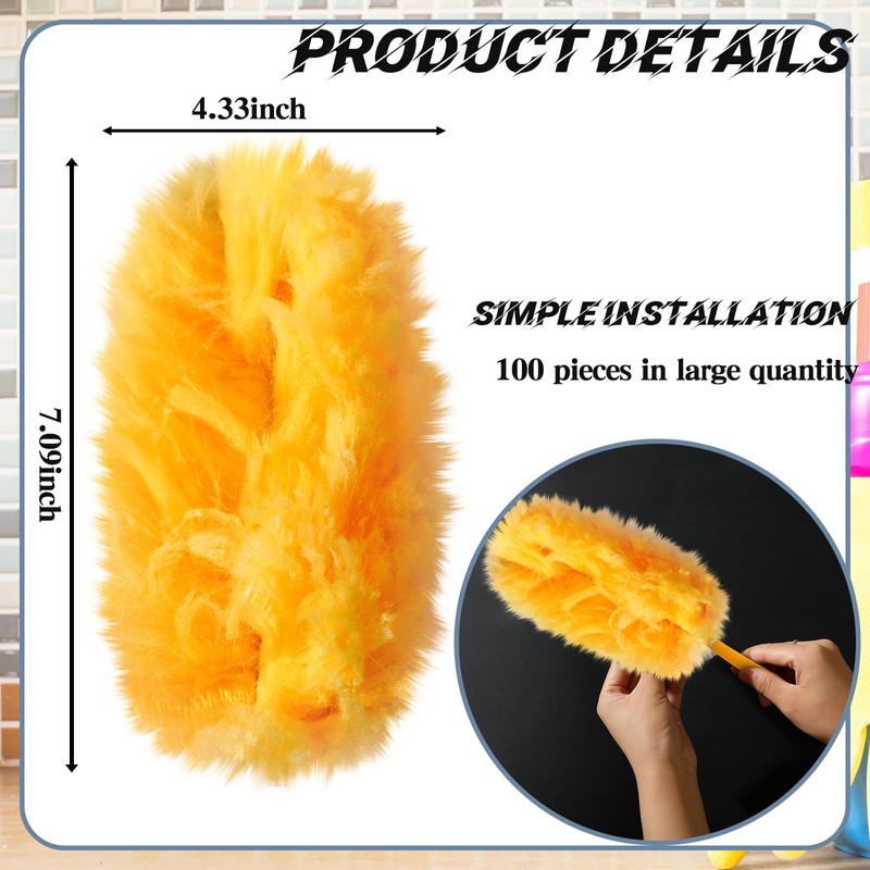 Vesici 100 Pcs Duster Refills Compatible with Swiffer Dusters Bulk