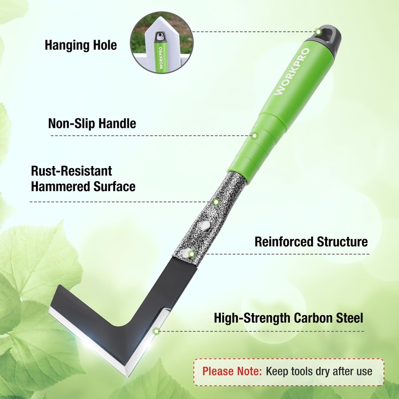 WORKPRO 6-Piece Garden Tool Set, Heavy Duty Gardening Hand Tools