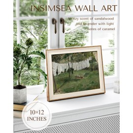 InSimSea Framed Canvas Wall Art of Oil Painting, Botanical Art Work for Wall Decor, Plastic Wooden Frame, Artwork Landscape Vintage Art Wall Prints For Living Room, Bedroom, Bathroom 10X12In