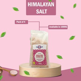 Natural Himalayan Salt - 4 x 1000g | Premium Quality Healthy Choice | Versatile Use | Ethically Made Resealable Bag | Perfect for Cooking, Seasoning and More