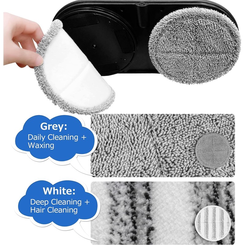 AlfaBot WS-24 S2 Rotary Mop Cleaner Replacement Mop Pads 4