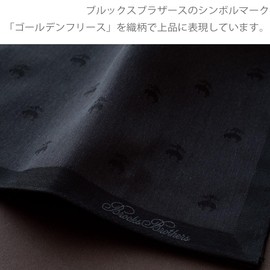 Brooks Brothers 125000-6560 Easy Care Handkerchief (100% Cotton, Approx. 18.9 inches (48 cm), Men's, Formal (No Iron/Antibacterial, Deodorized), Black