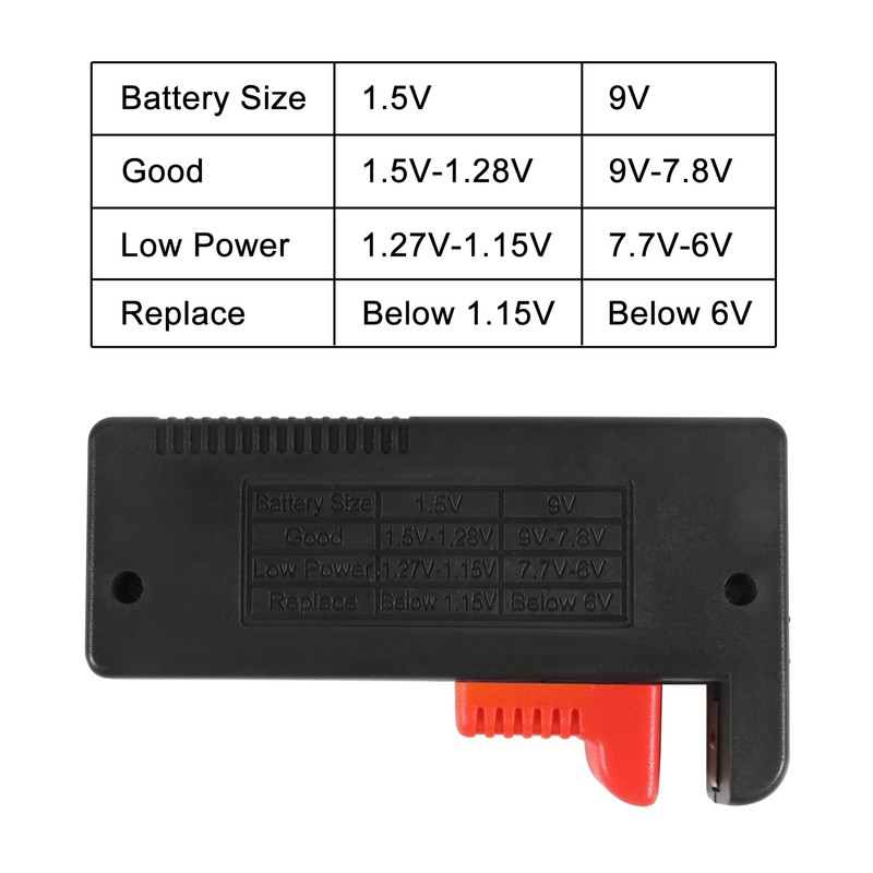 UMLIFE 2 Pack Battery Tester，Digital LCD Universal Battery Tester (Model: