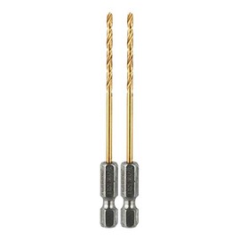 Norske Tools NIDBP202 Hex Shank Titanium Coated 3/32" Impact Drill Bit (2PC Pack)