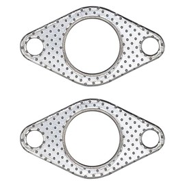 1.5 Inch 37mm Exhaust Gaskets Exhaust Gasket, 2 Screws for Muffler Flange Manifold, High Temperature Graphite with Fire Ring, Pack of 2