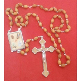 Large, Olive Wood Rosary Beads from Renowned CROMO NB Made in Italy, Stamped