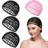 Geyoga 4 Pieces Mesh Crochet Hair Net Rayon Knit Snood