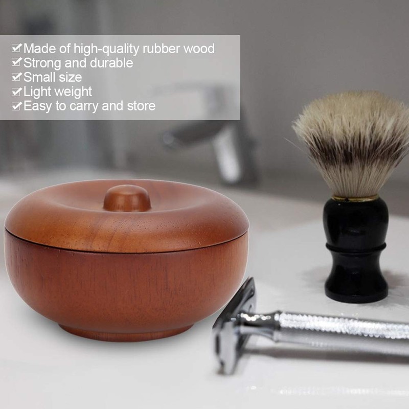 Nimomo Rasierpinselschale aus Holz, Rasierseife, Cremebecher, professionelle Rasierschale, Friseur-Werkzeug