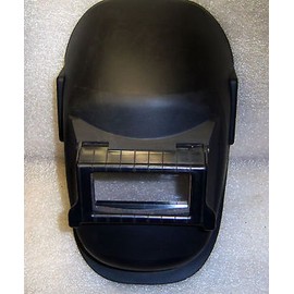 MSA 695943 Thermal Plastic Welding Shield, 2" x 4-1/4" Plate Size, Non-Coated, Slim-Line, Lift Front, Black