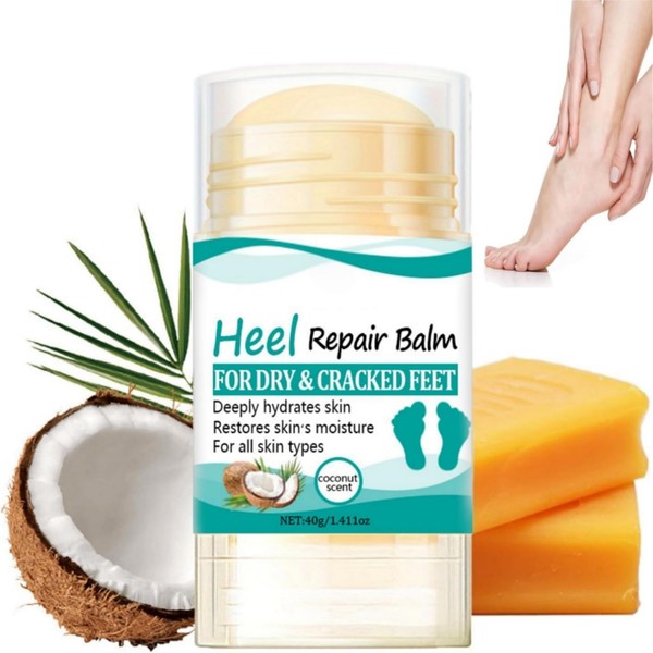 Coconut Heel Balm Stick,Foot Cream for Very Dry Feet,Cracked Heel