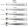 5Pcs Stainless Steel Mini Measuring Spoons Set