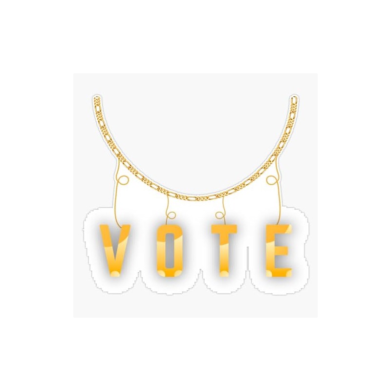 LAD Studio Vote Necklace 2020 Us Election Sticker Bumper Sticker