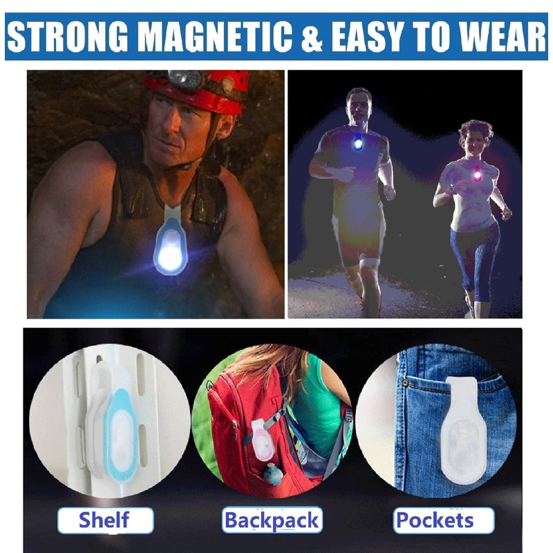 LED Flashlight Clip On Flashlight Nursing Night Light Clip Hands