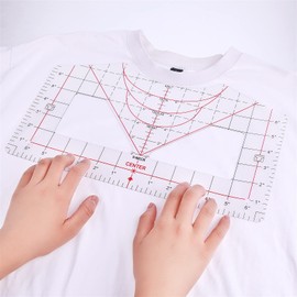 Tshirt Ruler for Heat Press, Tshirt Ruler Guide for Vinyl Alignment, Tshirt Design Ruler, Tshirt Measurement Tool for Heat Press Sublimation Blanks Heat Transfer
