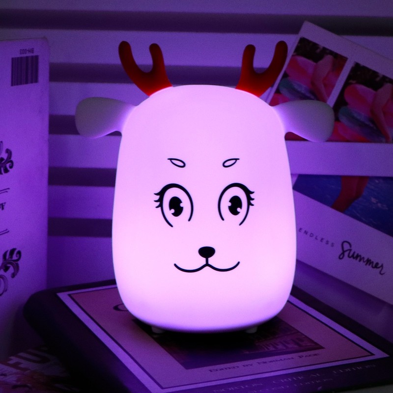 Innovative Cute Deer shaped Silicone Night Light USB Rechargeable Pat