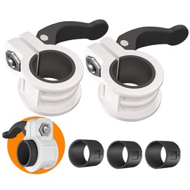 ZY-HUAN Mini Barbell Clips 1 inch I Multi-Size Adjustable Barbell Collar I 1 inch Barbell ClampsIQuick Release Weight Clips Pair of Locking for Dumbbell Bar(Black+White)