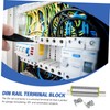 MERRYHAPY Din Rail Connector Terminal Din Block Kit Ground Block