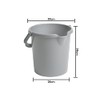 1 x High Grade Durable Silver Plastic Bucket With Spout