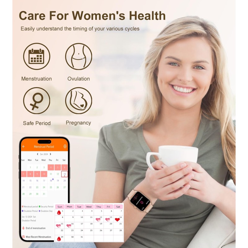 SOGRACE Reloj inteligente para mujer con llamada blutooth