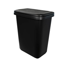 Extra Large 20.4 Gallon Divided Plastic Kitchen Trash Can - Dual Function, Black, Ideal for Home Use